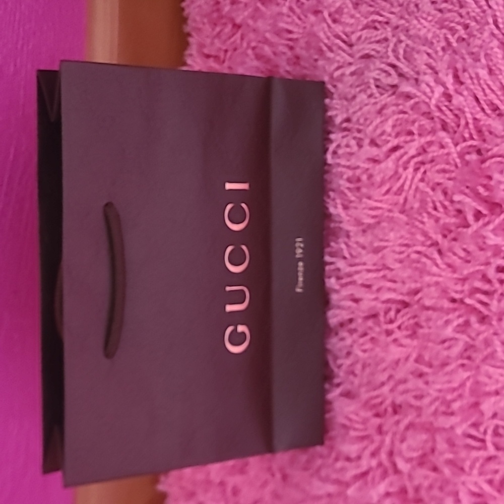 GUCCI guccimisa brown shopping/gift bag